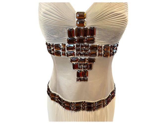 Abito in seta beige Just Cavalli - vista 5