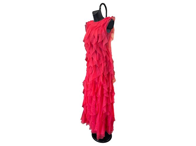 Ralph & Russo Vestido de seda rosa fucsia Ralph&Russo - vista 2