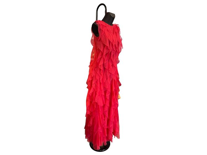Ralph & Russo Vestido de seda rosa fucsia Ralph&Russo - vista 3