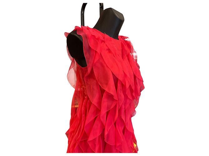 Ralph & Russo Vestido de seda rosa fucsia Ralph&Russo - vista 4