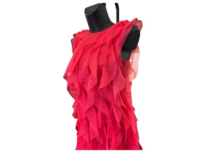 Ralph & Russo Vestido de seda rosa fucsia Ralph&Russo - vista 6