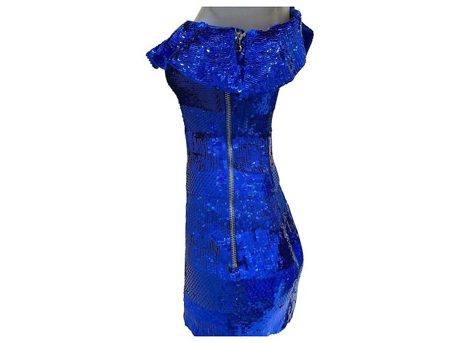 Balmain One-Shoulder Pailletten Mini Kleid 2009 Größe 38 Gebraucht - Ansicht 6