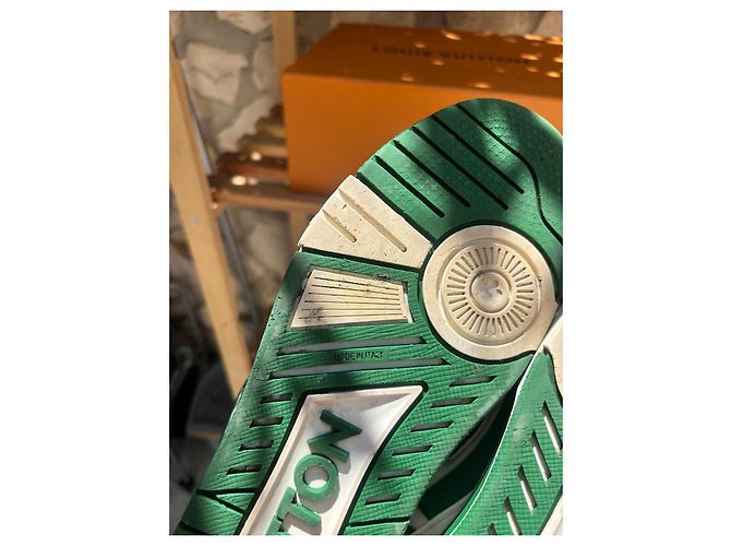 Sneakers Louis Vuitton Skate Verde e Bianco - vista 10
