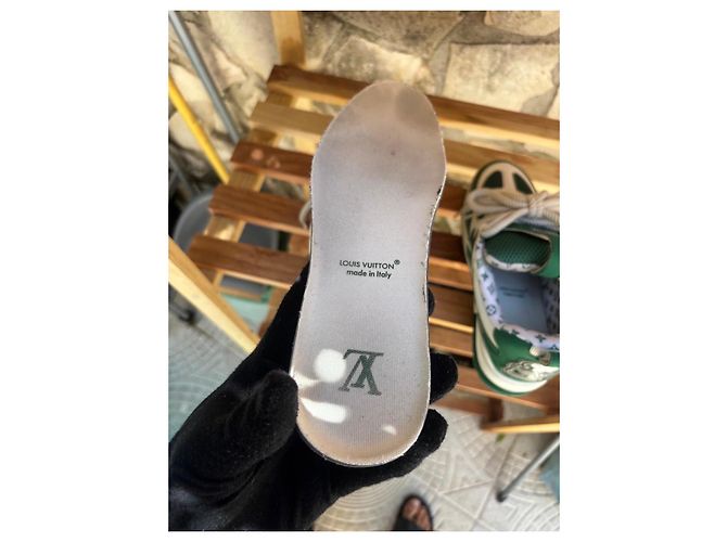 Sneakers Louis Vuitton Skate Verde e Bianco - vista 12