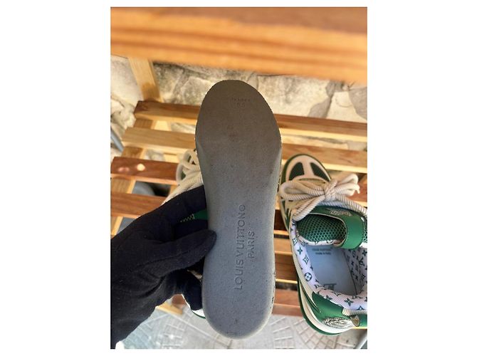 Sneakers Louis Vuitton Skate Verde e Bianco - vista 13