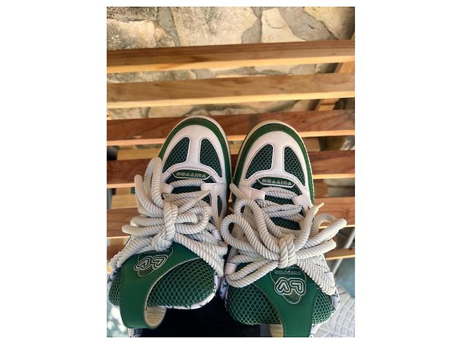 Sneakers Louis Vuitton Skate Verde e Bianco - vista 6