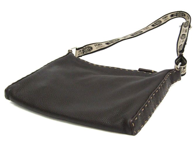 Fendi Vintage Selleria Zip Messenger Pelle Small - vista 2