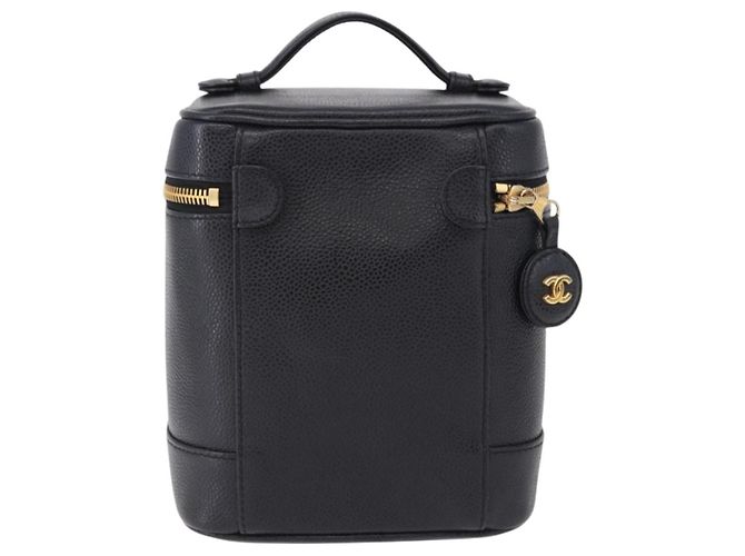 Chanel Vintage Timeless Vanity Case Caviar Tall Nero - vista 2