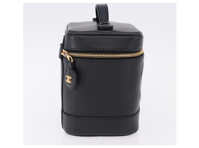 Chanel Vintage Timeless Vanity Case Caviar Tall Nero - vista 4