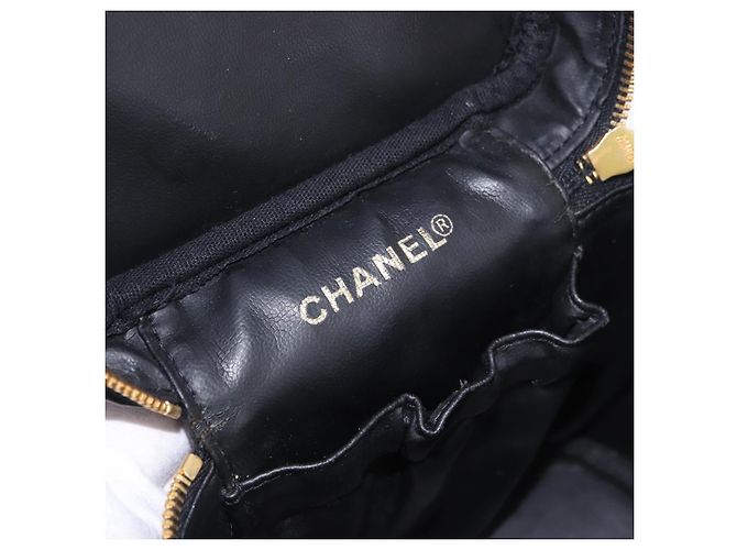 Chanel Vintage Timeless Vanity Case Caviar Tall Nero - vista 6