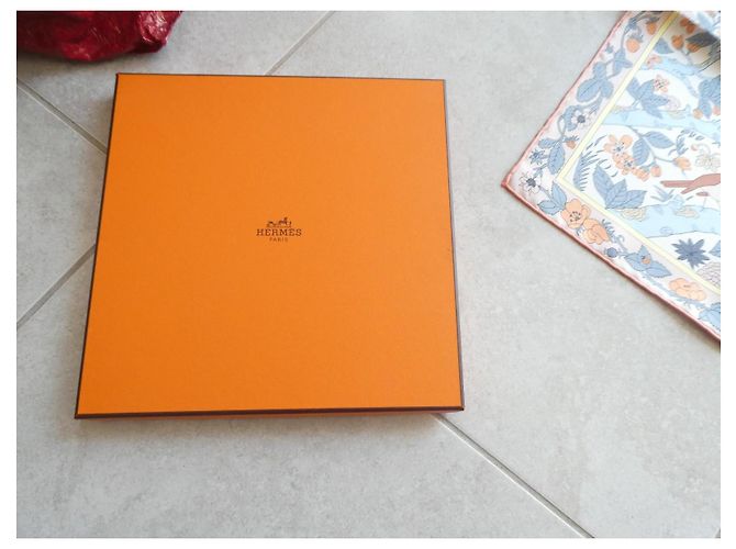 Hermès Carré in seta "Dans les Bras de Sélène" Marrone Rosa Bianco Rosso Blu Beige D'oro Verde Arancione Grigio Crudo Giallo - vista 2