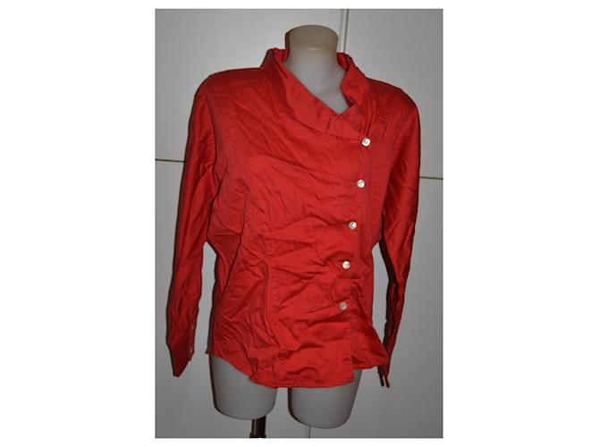 Blusa de algodón roja Laurèl - vista 2