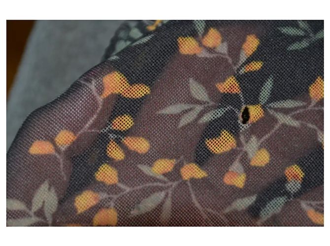 Ganni langärmelige Bluse mit Blumenprint Schwarz - Ansicht 6