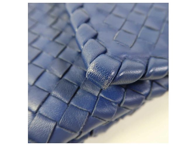 Bottega Veneta Olimpia Intrecciato Microstuds Lambskin Small Bleu - vue 7