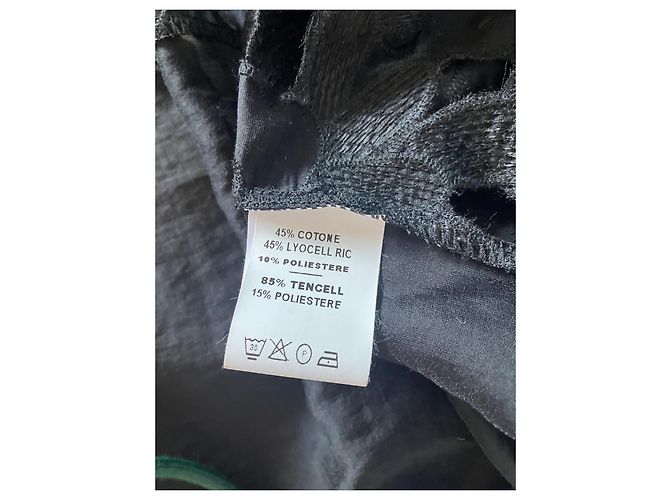 Autre Marque Camicia Tensione In nera in pizzo floreale Nero - vista 4