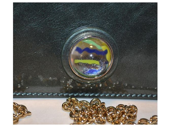 Borsa a tracolla Furla in pelle verde con finiture dorate D'oro - vista 3
