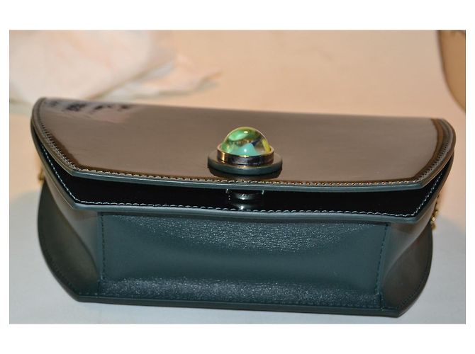 Borsa a tracolla Furla in pelle verde con finiture dorate D'oro - vista 5