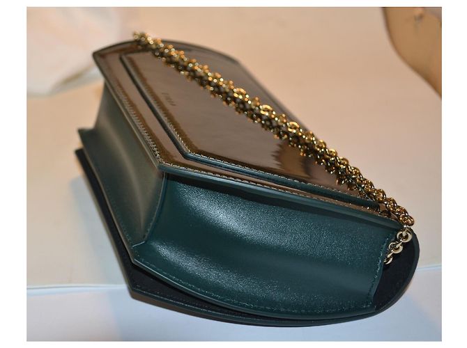 Borsa a tracolla Furla in pelle verde con finiture dorate D'oro - vista 6