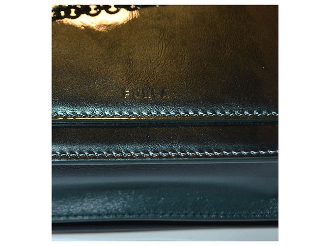 Borsa a tracolla Furla in pelle verde con finiture dorate D'oro - vista 7