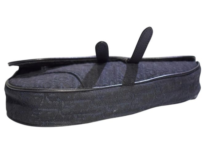 Borsa a tracolla CHRISTIAN DIOR in jacquard Oblique nero con scatola - vista 10