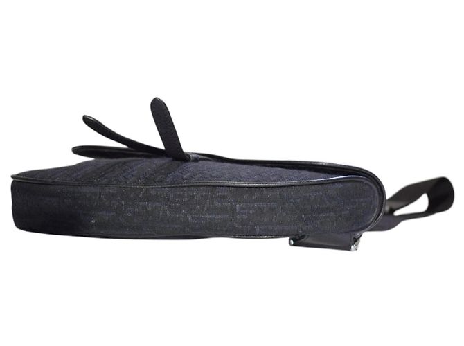 Borsa a tracolla CHRISTIAN DIOR in jacquard Oblique nero con scatola - vista 12