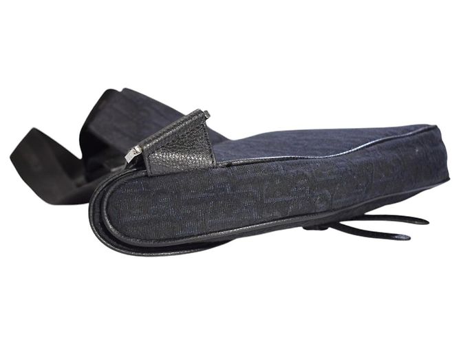 Borsa a tracolla CHRISTIAN DIOR in jacquard Oblique nero con scatola - vista 14