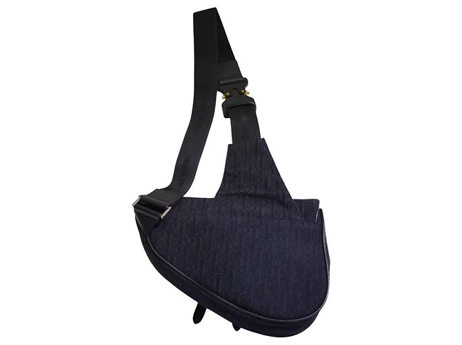 Borsa a tracolla CHRISTIAN DIOR in jacquard Oblique nero con scatola - vista 15