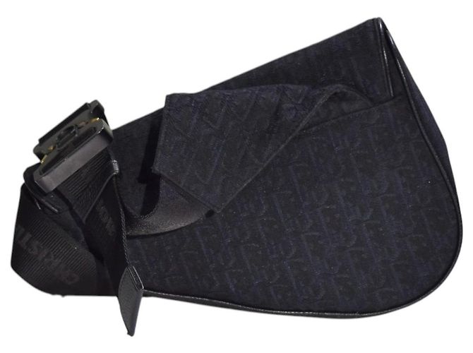 Borsa a tracolla CHRISTIAN DIOR in jacquard Oblique nero con scatola - vista 6