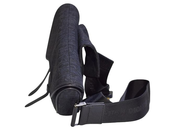 Borsa a tracolla CHRISTIAN DIOR in jacquard Oblique nero con scatola - vista 8