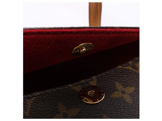 Slender Borsa Louis Vuitton Sonatine in tela Monogram marrone M51902 Rosso - vista 11