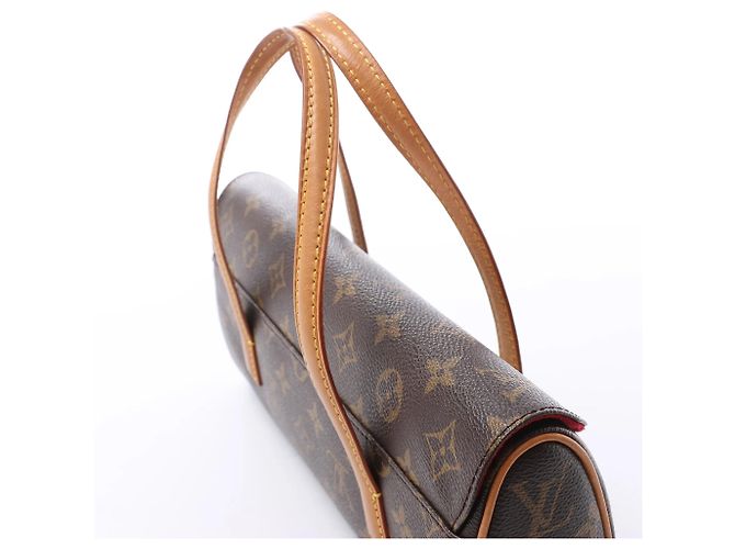 Slender Borsa Louis Vuitton Sonatine in tela Monogram marrone M51902 Rosso - vista 5