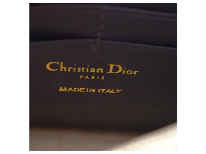 CHRISTIAN DIOR Saddle Chain Wallet Clutch Wristlet Bag in blauem Oblique-Jacquard Beige Dunkelblau - Ansicht 16