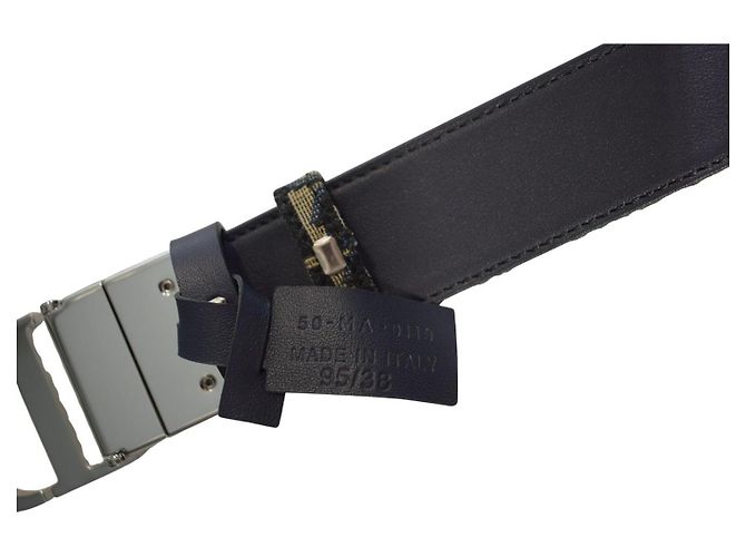 Christian Dior DIOR 30 Montaigne Gürtel Blue Oblique Jacquard Leather 95 38 mit BOX Braun Monogramm - Ansicht 11