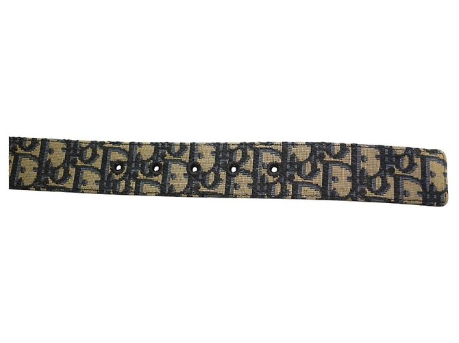 Christian Dior DIOR 30 Montaigne Gürtel Blue Oblique Jacquard Leather 95 38 mit BOX Braun Monogramm - Ansicht 8