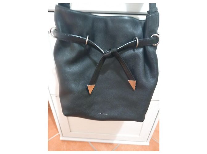 Borsa a spalla Karl Lagerfeld in pelle nera Nero - vista 2