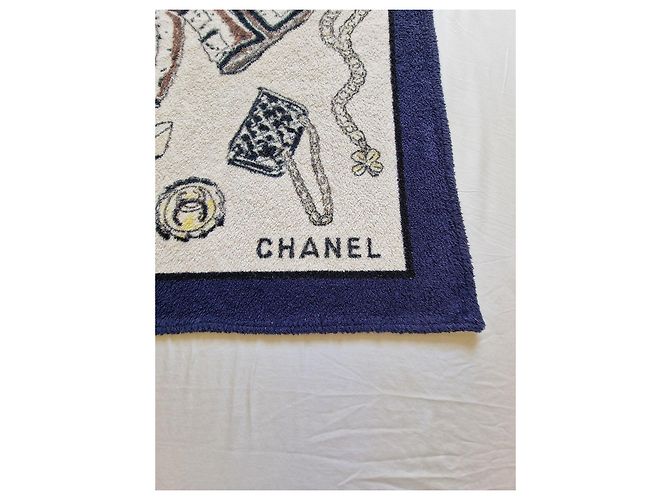 Timeless Toalla de playa Chanel 1994 Karl Lagerfeld Castaño Negro Blanco Azul Multicolor - vista 2