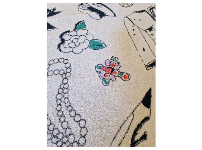 Timeless Toalla de playa Chanel 1994 Karl Lagerfeld Castaño Negro Blanco Azul Multicolor - vista 3