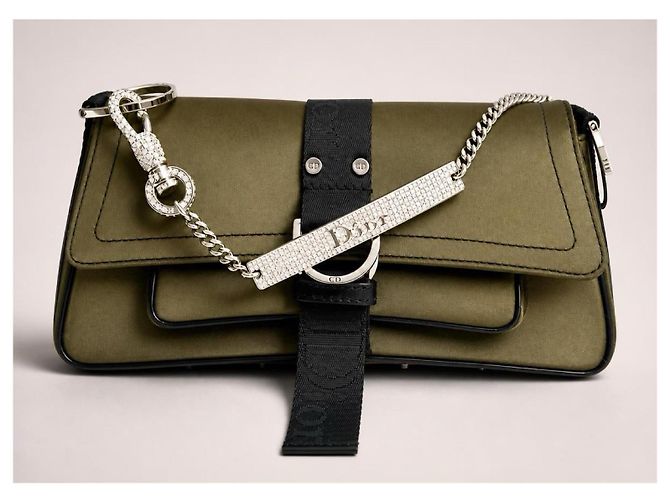Saddle Dior Hardcore Trotter Extra Mini Tasche Grün Schwarz Silber Hardware - Ansicht 2