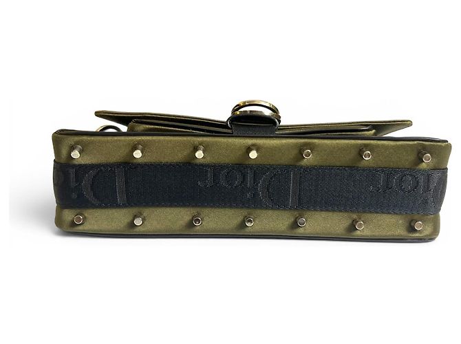 Saddle Dior Hardcore Trotter Extra Mini Tasche Grün Schwarz Silber Hardware - Ansicht 7