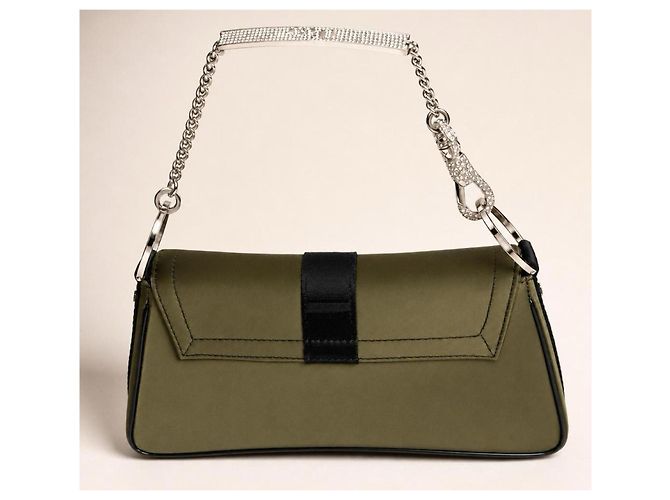 Saddle Dior Hardcore Trotter Extra Mini Tasche Grün Schwarz Silber Hardware - Ansicht 9