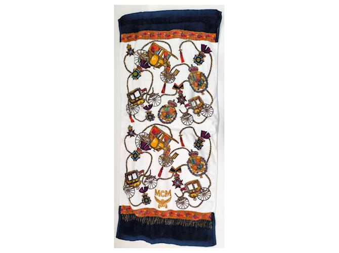 Set de serviettes de bain MCM Monogramme Marron Blanc Orange Bijouterie dorée - vue 3