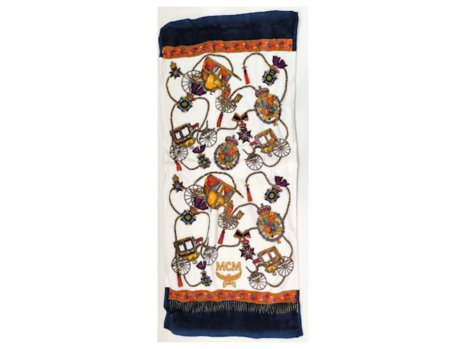 Set de serviettes de bain MCM Monogramme Marron Blanc Orange Bijouterie dorée - vue 4