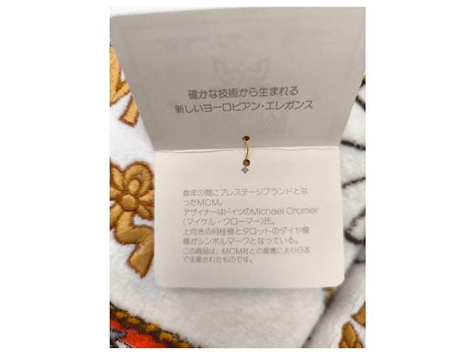 Set de serviettes de bain MCM Monogramme Marron Blanc Orange Bijouterie dorée - vue 9