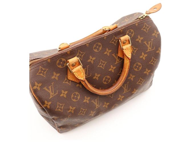 Borsa Louis Vuitton Speedy 30 Monogram Canvas Marrone Monogramma - vista 11