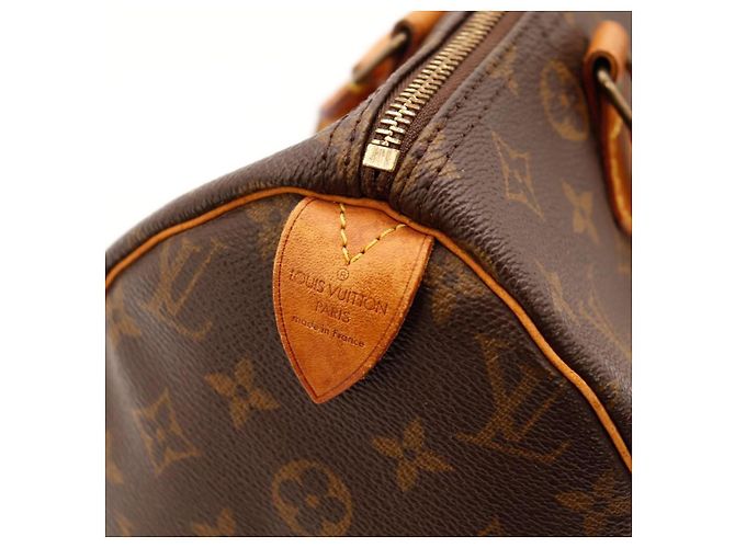 Borsa Louis Vuitton Speedy 30 Monogram Canvas Marrone - vista 11