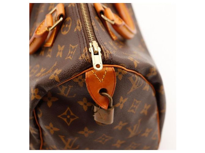 Borsa Louis Vuitton Speedy 30 Monogram Canvas Marrone Monogramma - vista 10