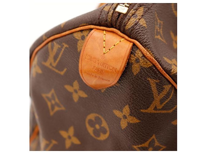 Borsa Louis Vuitton Speedy 30 Monogram Canvas Marrone Monogramma - vista 12