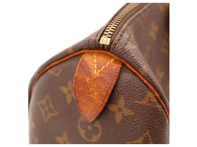 Borsa Louis Vuitton Speedy 30 Monogram Canvas Marrone Monogramma - vista 10