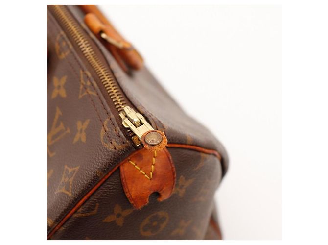 Borsa Louis Vuitton Speedy 30 Monogram Canvas Marrone Monogramma - vista 9