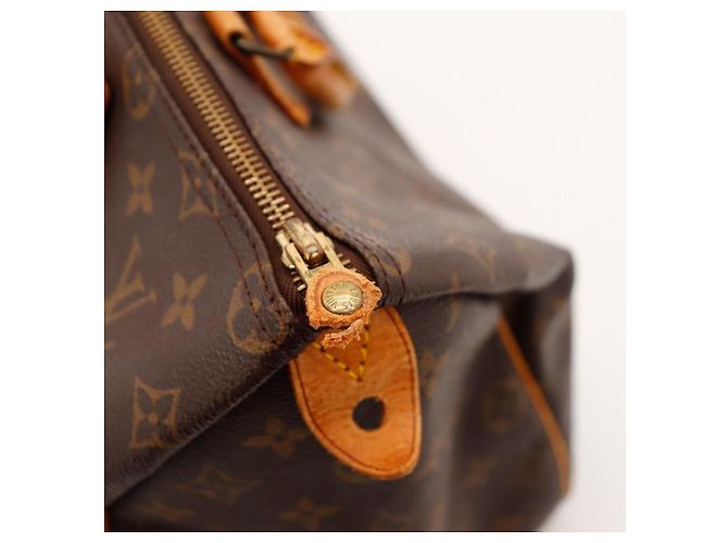 Borsa Louis Vuitton Speedy 30 Monogram Canvas Marrone Monogramma - vista 8